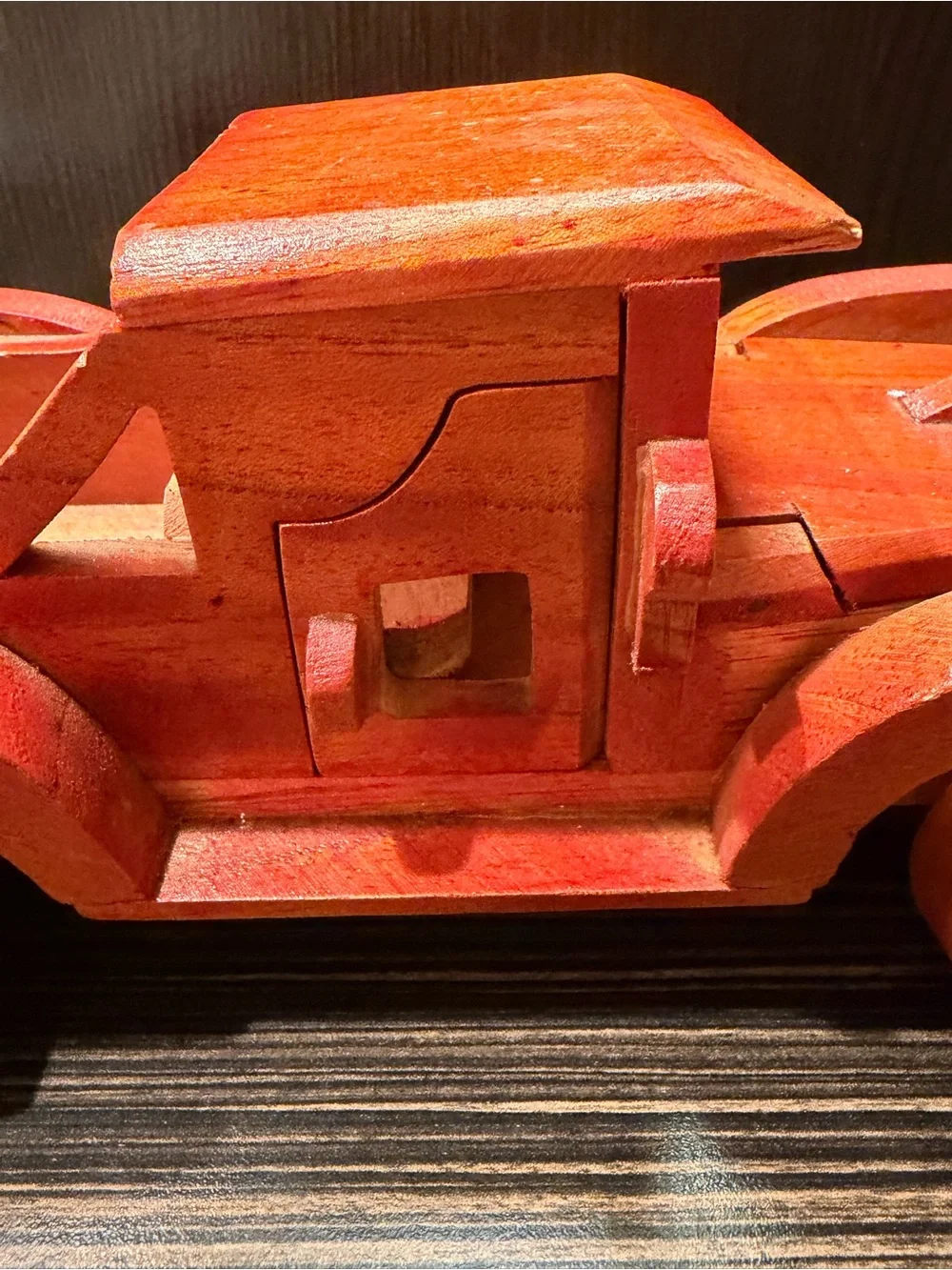 Handmade Handcrafted Vintage Wooden Car